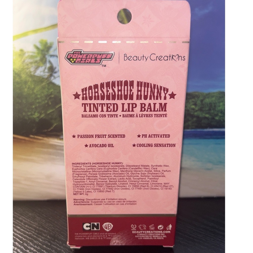 Powerpuff Girls Beauty Creations Horseshoe Hunny Tinted Lip Balm pH Activated - Picture 3 of 3